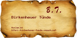 Birkenheuer Tünde névjegykártya