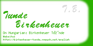 tunde birkenheuer business card